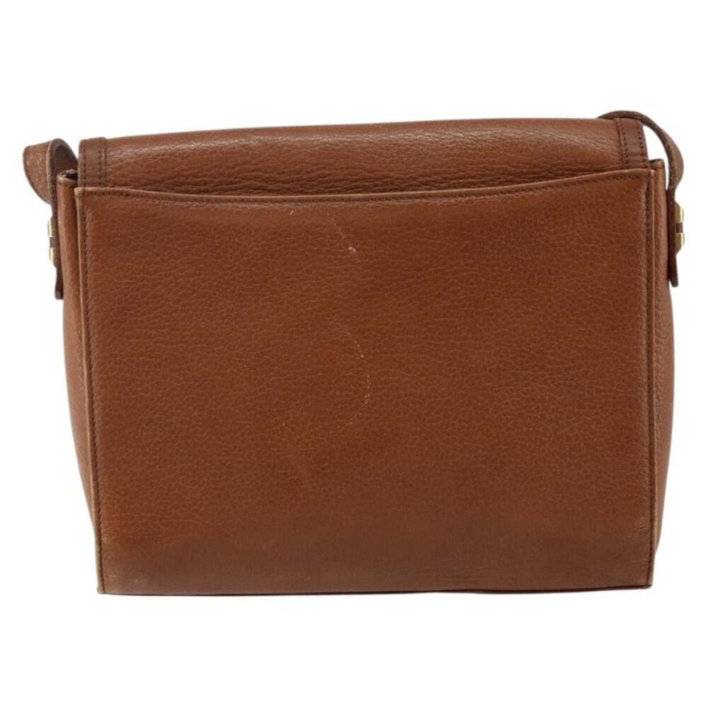 Authentic Burberrys Shoulder Bag Leather Brown Gold - Picture 9 of 16